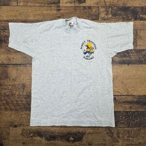 Vintage Fruit of the Loom Family‎ Tradition Karaoke Gnome T Shirt Gray Large L